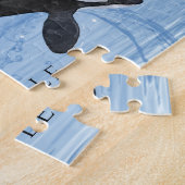 驚くべき白黒の水色のOrcas ジグソーパズル (側面)