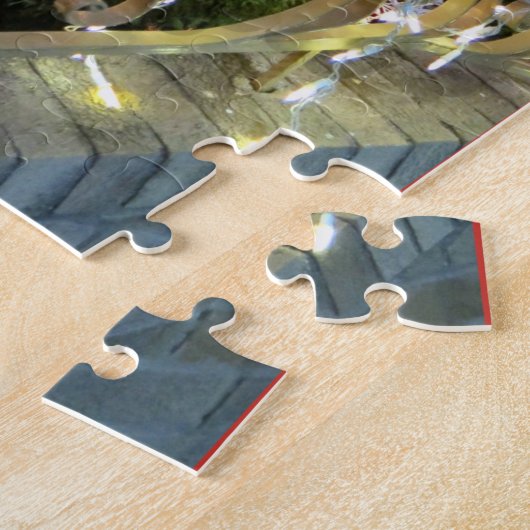 驚くべき眩しさのクリスマスハウスライト  ジグソーパズル (側面)