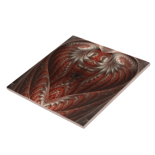 驚くべき私の赤い抽象芸術ハートデザインセラミックタイル タイル (側面)