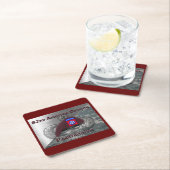 驚くべき第82空挺空挺飛行機首長 スクエアペーパーコースター (インサイチュ)