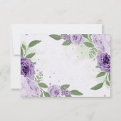 驚くべき紫色の花の緑の植物学 サンキューカード (裏面)