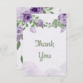 驚くべき紫色の花の緑の植物学 サンキューカード (正面/裏面)
