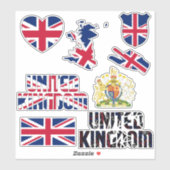 驚くべき統一された王国が国のシンボルを形作る シール (シート)