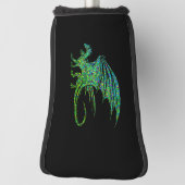 驚くべき緑のドラゴンモザイク ゴルフヘッドカバー (回転90)