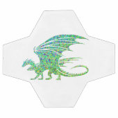 驚くべき緑のドラゴンモザイク サッカーボール (フラット)