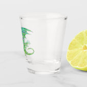 驚くべき緑のドラゴンモザイク ショットグラス (右)