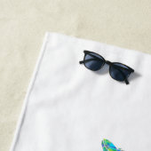 驚くべき緑のドラゴンモザイク ビーチタオル (インサイチュ)