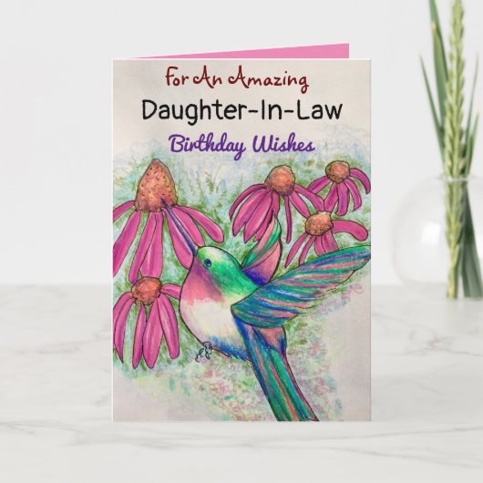 驚くべき義理の娘ハミングバード カード (正面)