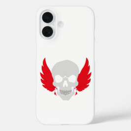 驚くべき翼のあるドクロ iPhone 16ケース