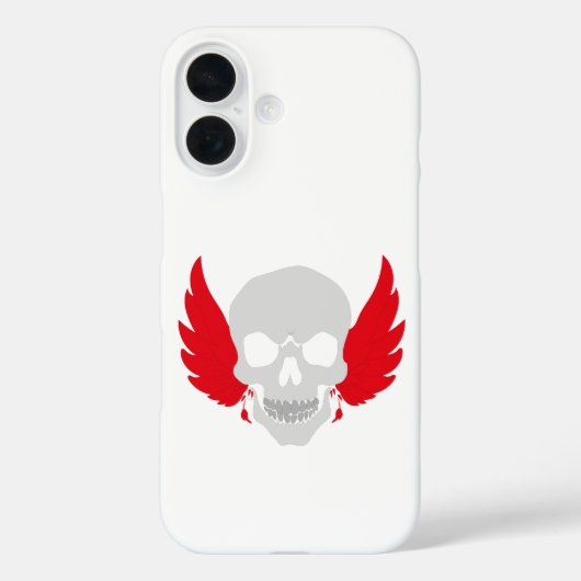驚くべき翼のあるドクロ Case-Mate iPhoneケース (裏面)