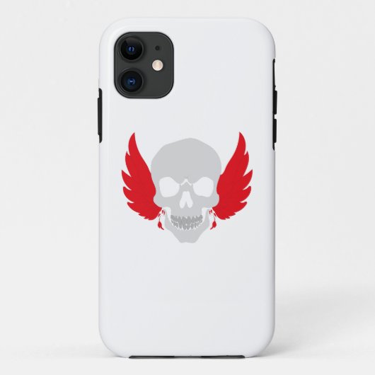 驚くべき翼のあるドクロ Case-Mate iPhoneケース (裏面)