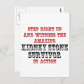 驚くべき腎臓結石の生存者 ポストカード (正面/裏面)