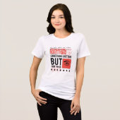 驚くべき花と目のデザイン トライブレンドTシャツ (正面全面)