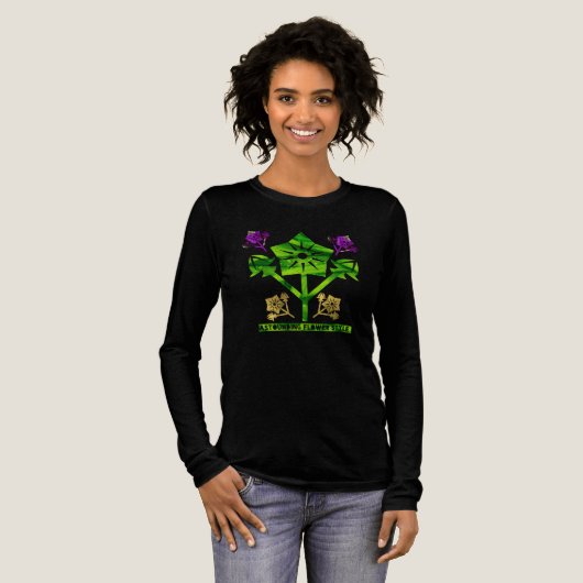 驚くべき花のスタイル トライブレンドTシャツ (正面全体)