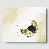 驚くべき茶色のアイボリー金ゴールド花の植物性 ゲストブック (裏面)