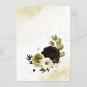 驚くべき茶色のアイボリー金ゴールド花囲いカード エンクロージャーカード (裏面)