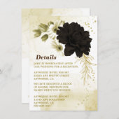 驚くべき茶色のアイボリー金ゴールド花囲いカード エンクロージャーカード (正面/裏面)