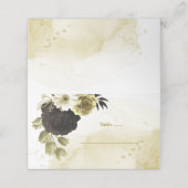 驚くべき茶色のアイボリー金ゴールド花座席表 プレイスカード (外部開封)