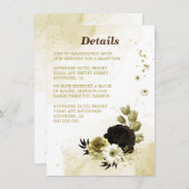 驚くべき茶色のアイボリー金ゴールド花 エンクロージャーカード (正面/裏面)