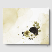 驚くべき茶色のアイボリー金ゴールド花 ゲストブック (裏面)