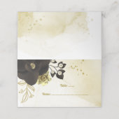 驚くべき茶色のアイボリー金ゴールド花 プレイスカード (外部開封)