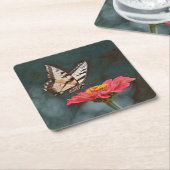 驚くべき蝶 スクエアペーパーコースター (アングル)