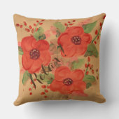 驚くべき赤い枕 クッション (裏面)