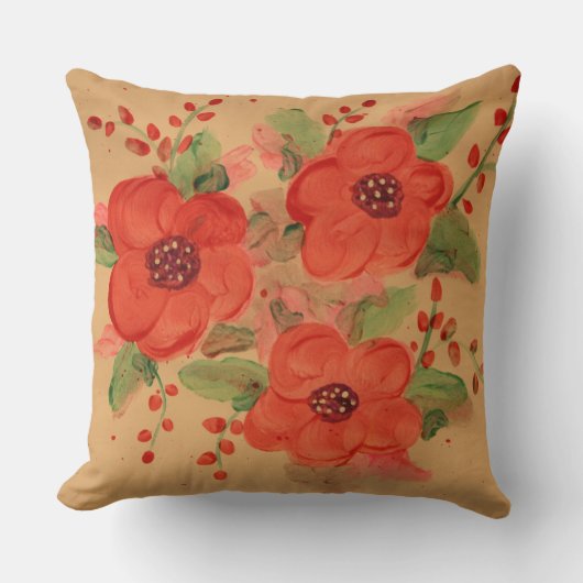 驚くべき赤い枕 クッション (正面)