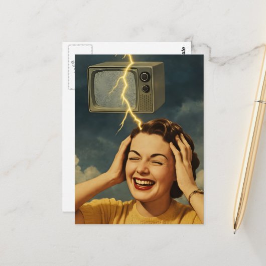 驚くべき超現実的考えの女性 ポストカード (正面/裏面インサイチュ)