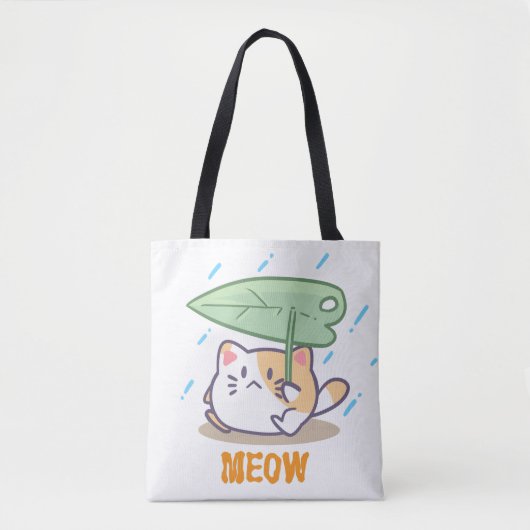 驚くべき雨が降っている猫の鳴き声デザイン トートバッグ (正面)