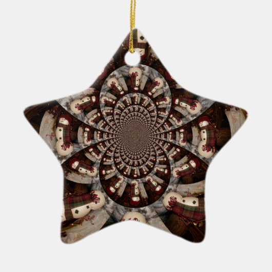 驚くべき雪だるま セラミックオーナメント (正面)