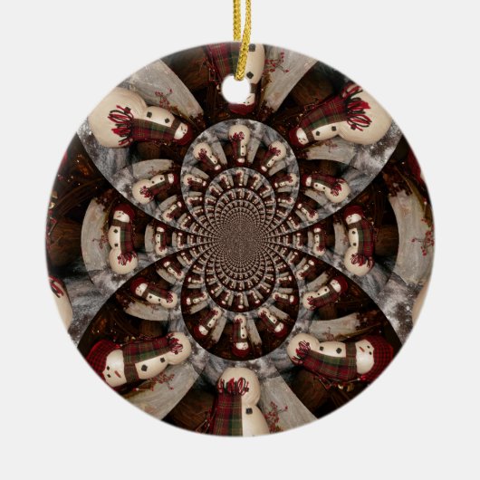 驚くべき雪だるま セラミックオーナメント (正面)