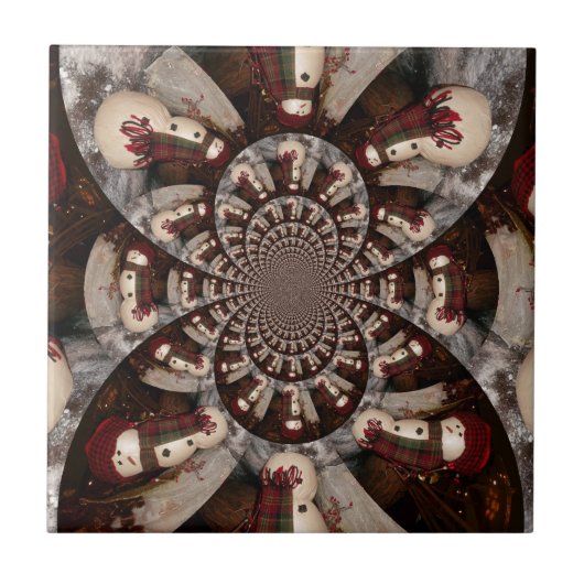 驚くべき雪だるま タイル (正面)