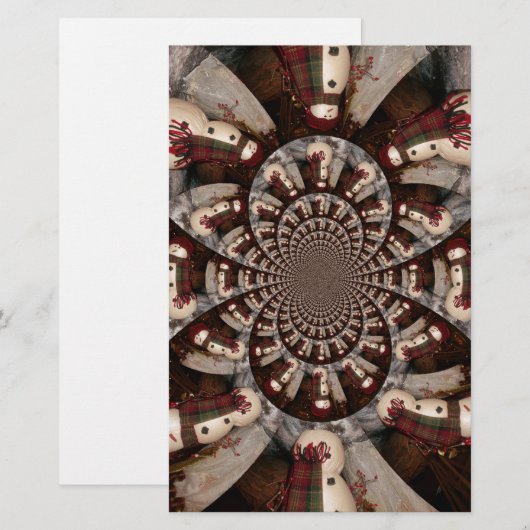 驚くべき雪だるま 便箋 (正面/裏面)