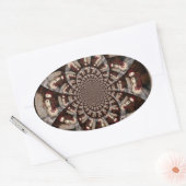 驚くべき雪だるま 楕円形シール (封筒)