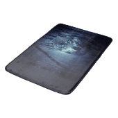 驚くべき青い目をした魔法の野生の狼 バスマット (アングル)