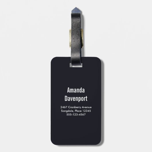 驚くべき青い目をした魔法の野生の狼 ラゲッジタグ (裏面縦)