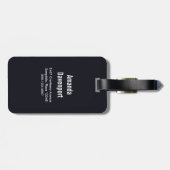 驚くべき青い目をした魔法の野生の狼 ラゲッジタグ (裏面横)