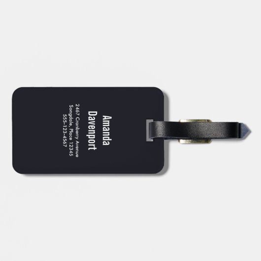 驚くべき青い目をした魔法の野生の狼 ラゲッジタグ (裏面横)