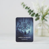 驚くべき青い目をした魔法の野生の狼 名刺 (スタンド正面)