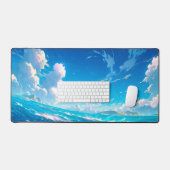 驚くべき青い空と海 デスクマット (キーボード&マウス)
