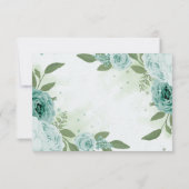 驚くべき青い花の緑の葉植物植物 サンキューカード (裏面)