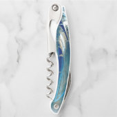 驚くべき青色の抽象芸術 ソムリエナイフ (正面)