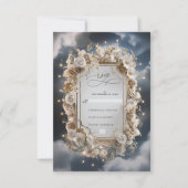 驚くべき魔法のライト書道結婚の 出欠カード (正面)