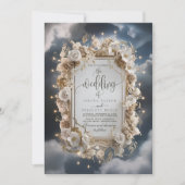 驚くべき魔法のライト書道結婚の 招待状 (正面)