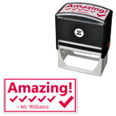 "驚くべき!" +カスタム家庭教師の名前 セルフインキングスタンプ (インサイチュ)