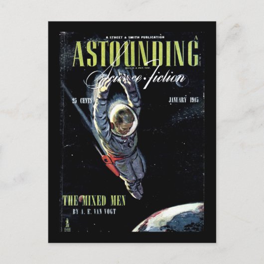 驚くべきSF_ January 1945_パルプアート ポストカード (正面)