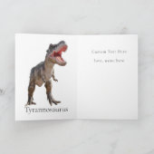 驚くべきTレックス恐竜の誕生日カード カード (内部)
