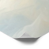 驚くほどの白い花の抽象芸術絵画の。 ポスター (角)