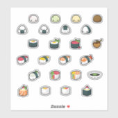 驚くほど可愛いかわいい寿司漫画 シール (シート)